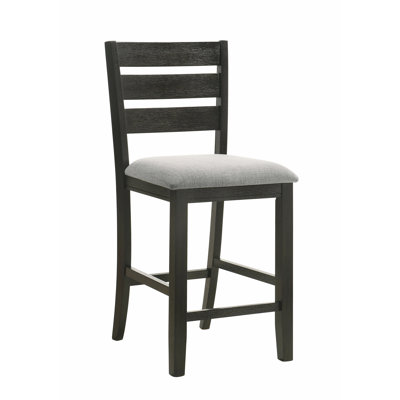 Ensemble de 2 tabourets de bar de style contemporain à finition grise