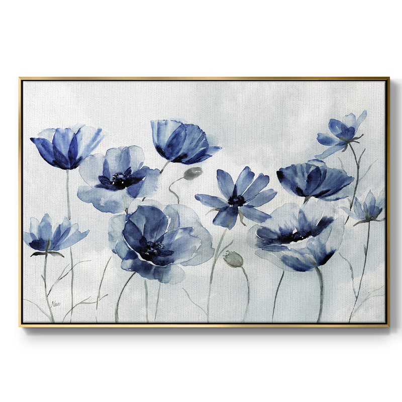 Indigo Spring Awakening, reproduction d'art sur toile, Or, H 25 po x l 37 po x P 2 po