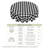 Black-and-white checkered patchwork design, machine-washable polyester tablecloth