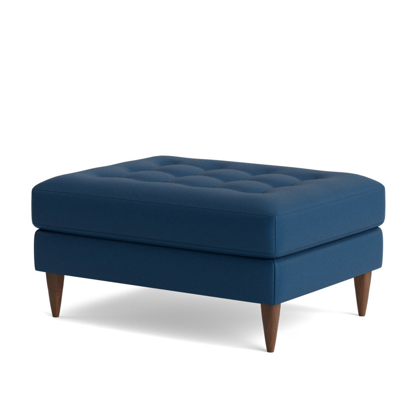 MCM Ottoman, Leather - Deep Blue