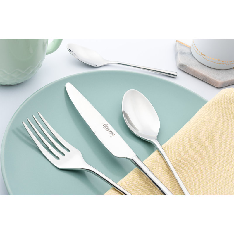 Grunwerg Deco 24 Piece Cutlery Set for 6 People, 18/10 Stainless Steel