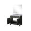 Meuble-lavabo simple en chêne noir 36 po X P 22 po, comptoir en marbre, robinet et miroir de salle de bain 34 po