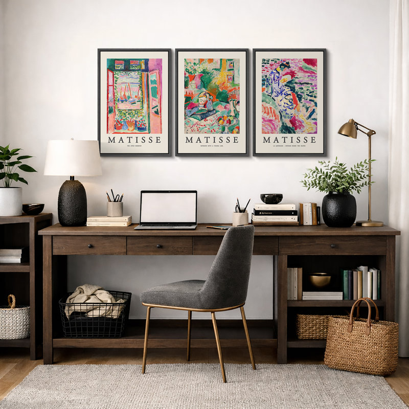 Classical Artwork, "French Floral Window Girl", reproduction d'art rétro, impression de giclée sur toile encadrée, 3 pièces, art mural 16 "x 24" x 3, 24 "x 36" x 3