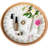 12" Round Mother Of Pearl Inlay Rattan Display, Rattan Coffee Bread Serving Tray With Mother Of Pear Inlay Wooden Base,Decorative Wicker Basket For Table Decor,Storage Of Fruit,Candy