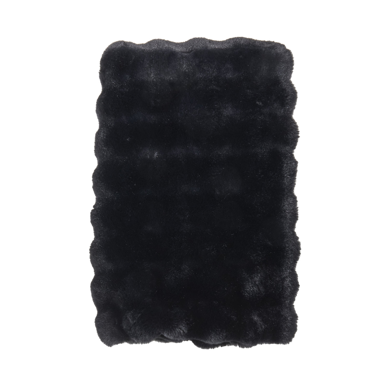 Faux Fur Throw Blanket, Black