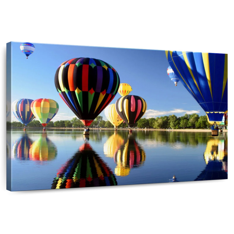 Mehar Hot Air Balloons Reflection, 30" H x 45" W