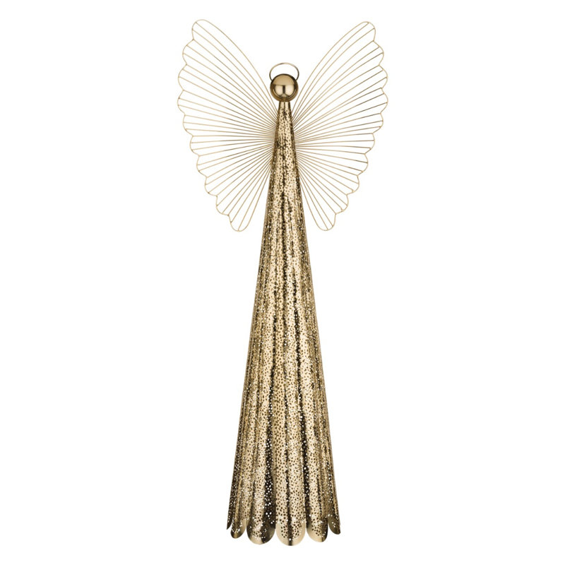 Décoration Contempo Angel, Doré, H 8,5 po x l 36,5 po x P 15,25 po