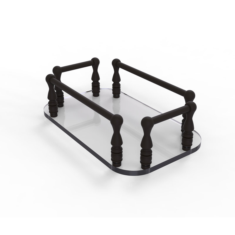 Plat de savon mural à fixation sur le dessus meuble-lavabo, Bronze huilé