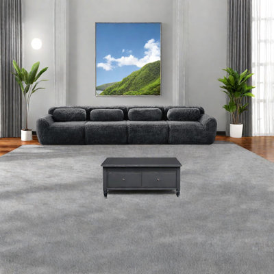 Canapés ergonomiques haut de gamme, gris foncé, design d'intérieur polyvalent