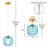 7.25"H Nellie Retro Globe Shade Pendant Light-332055879