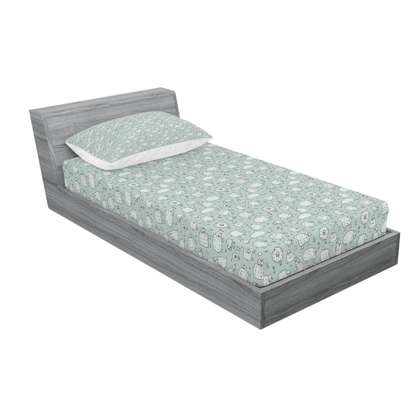 Microfiber Sheet Set, Twin Sheet Set with Fitted Sheet