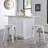 24" Backless Distressed White Metal Bar Stools - Industrial, Rustic, Vintage, Counter Height | Gift Idea-1153375684-1153375682