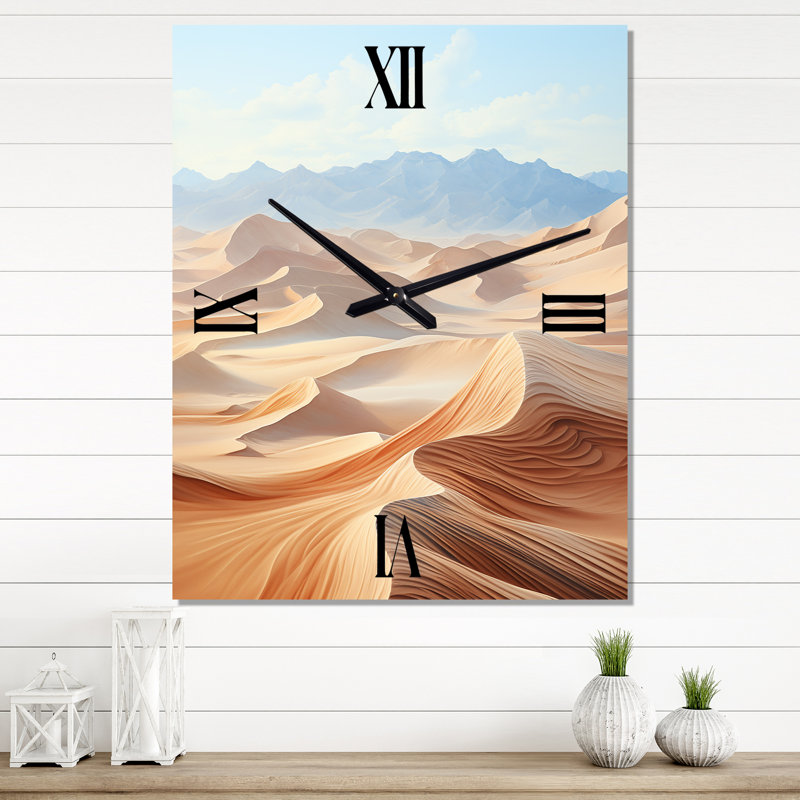 Horloge murale surdimensionnée Desert Dreams, Grand
