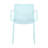 Holiday - 4Pcs Stackable PP Armchair For Indoor/Outdoor Use – Ergonomic Slatted Back With 55 Inch White Modern Long Table - Indoor/Outdoor- Lightweight PP Tabletop With Metal-740342162