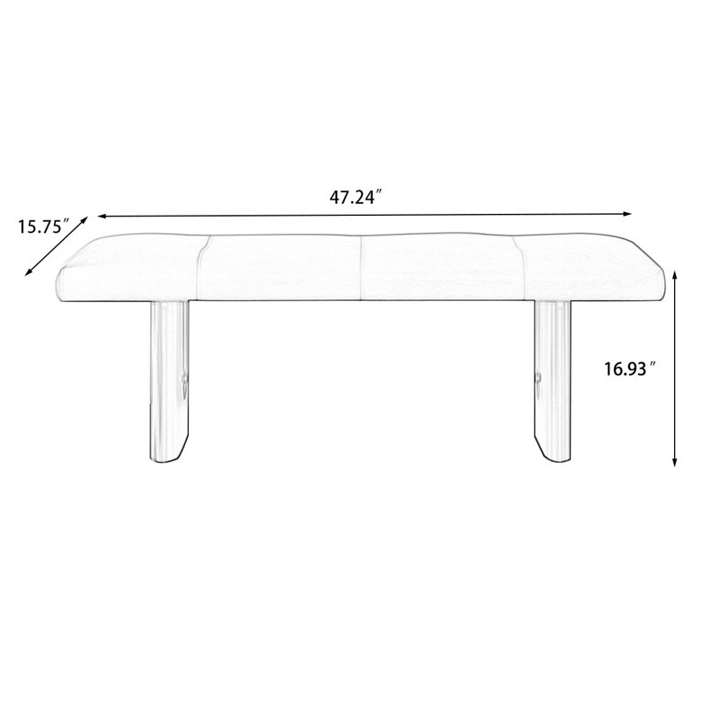 Long banc en cuir beige avec revêtement en bois et hall d'entrée moderne