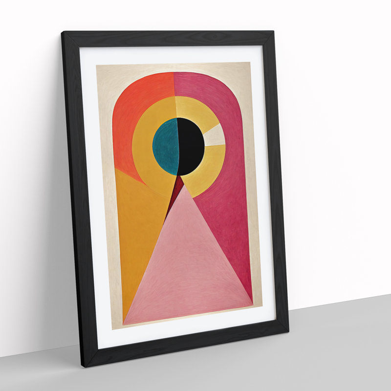 XV1022-532X An Abstract Art Painting No.4 - Single Picture Frame Print, Black Framed, 64cm H x 46cm W x 2cm D