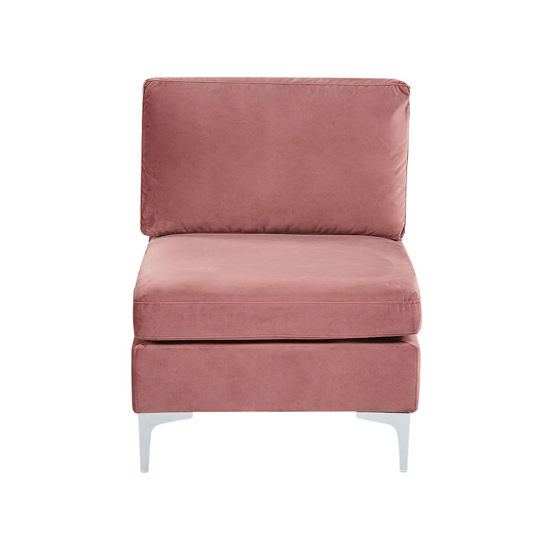 Millings Velvet Slipper Chair, Pink
