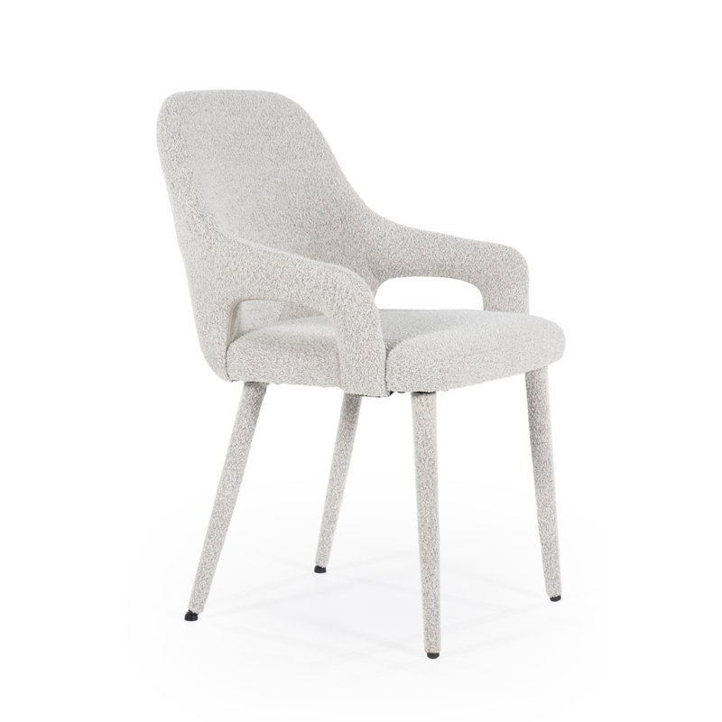Dining Chair Upholstered Arm Chair, Beige