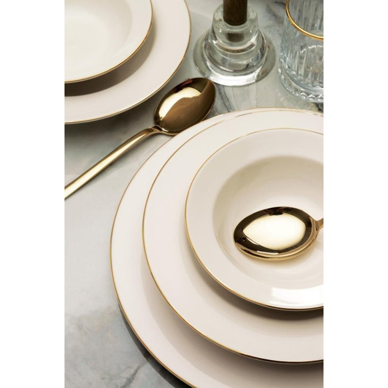 24Pcs Dinner Set,Cream Color,100% Porcelain, Includes 6 Service Plates (9.8 x 9.8 x 0.8 in), 6 Dessert Plates (7.9 x 7.9 x 0.8 in), 6 Plate Plates (7.5 x 7.5 x 1.2 in), 6 Bowls (5.5 x 5.5 x 1.8 in),Microwave Safe, Elegant Design for Dining & Entertaining