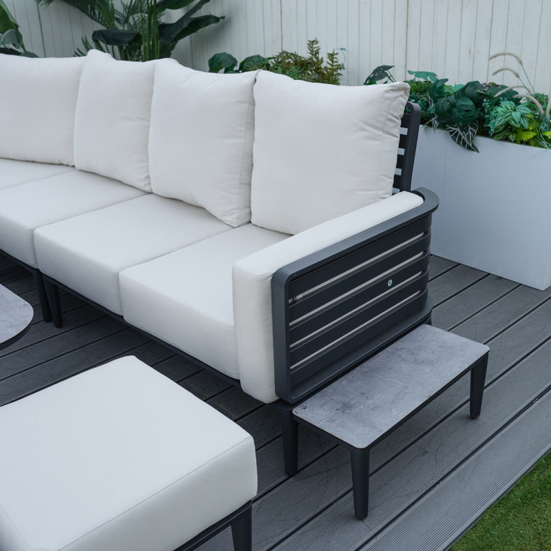 Ensembles de patio 10 pièces avec table basse Steaven