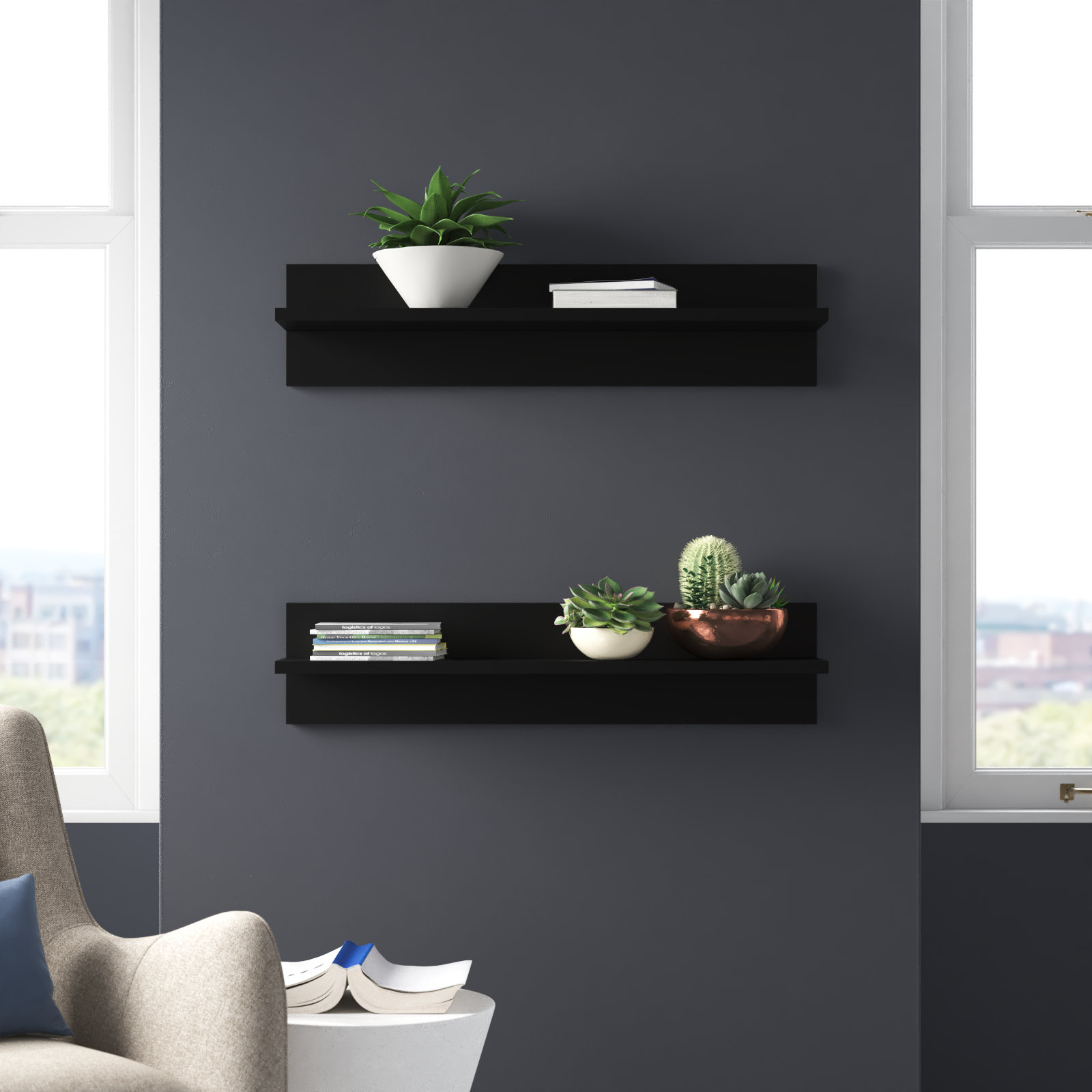 Wade Logan Balroop 2 Piece Floating Shelf & Reviews | Wayfair