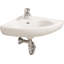 Lavabo de salle de bain d'angle en porcelaine vitreuse avec trop-plein 23 po