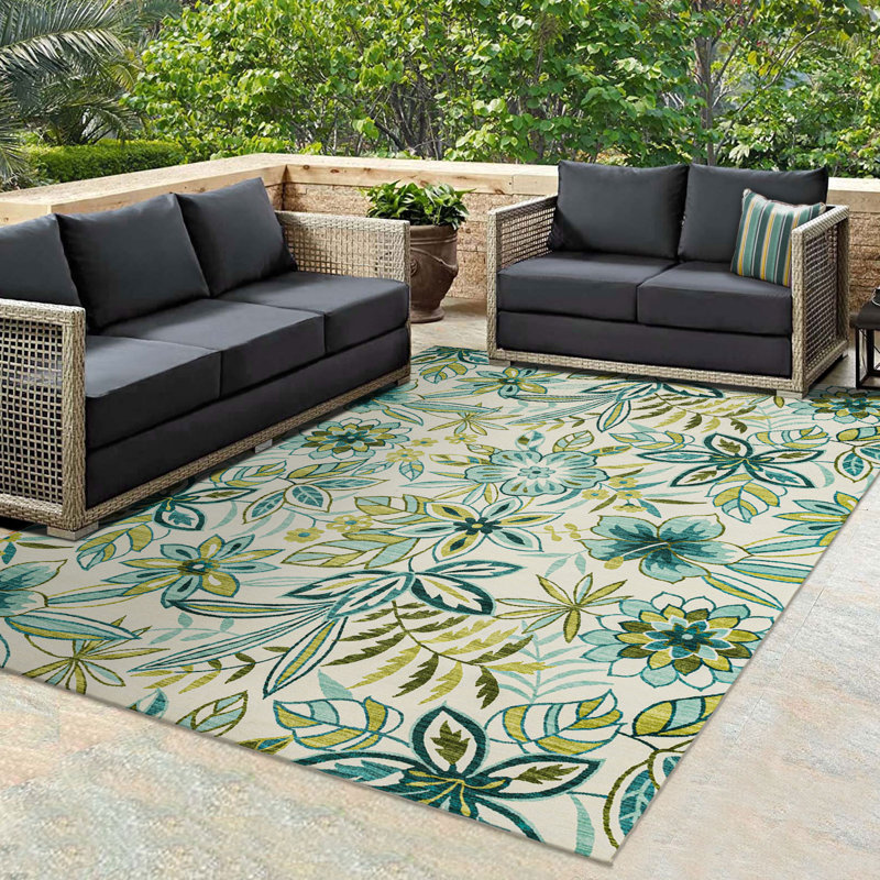 Tapis d'extérieur Blodewn, Rectangle 3 pi 6 po x 5 pi 6 po