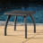 17.38"H Grey Outdoor Table With Faux Top And Rust- Iron Frame Side For Areas, Stylish, 17.75"W X