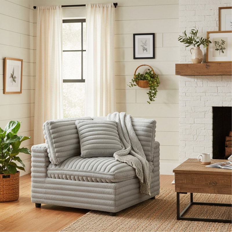 Fauteuil d'angle, Gris