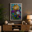 Iris in Stained Glass Botanical - Wrapped Canvas-1253312634-1253312630