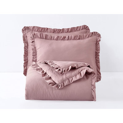 Nora Washed Microfiber Ruffled Comforter Set