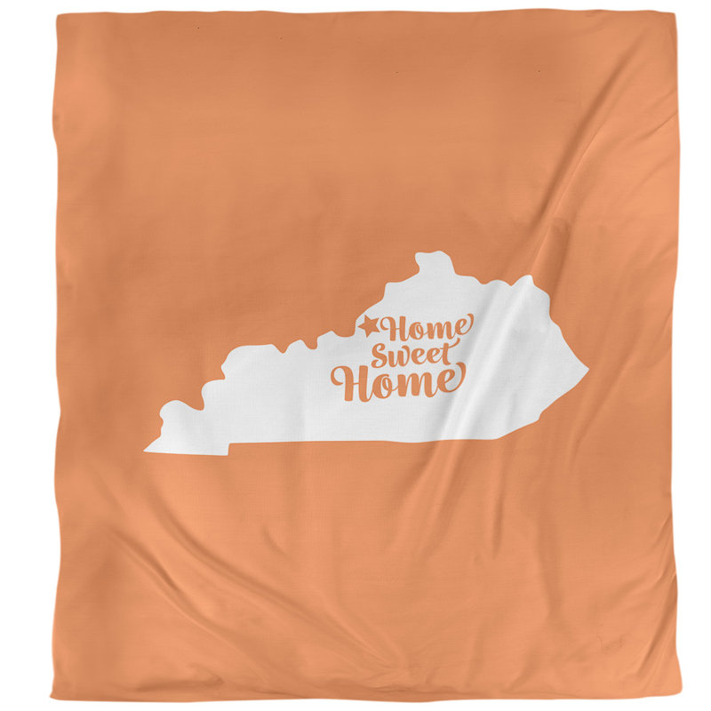 Housse de couette simple pour la maison Louisville, Polyester brossé, Housse de couette pour très grand lit, Orange