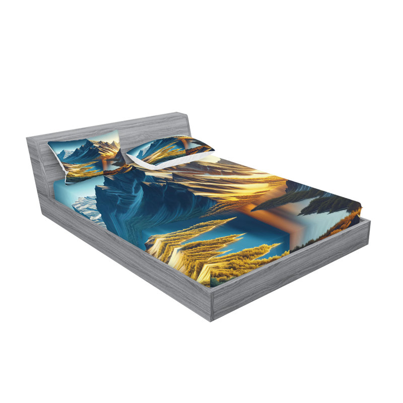 Microfiber Sheet Set, Queen Sheet Set with 2 Pillowcases