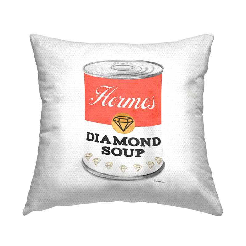 Coussin Stupell Industries Glam Pop Condensed Red