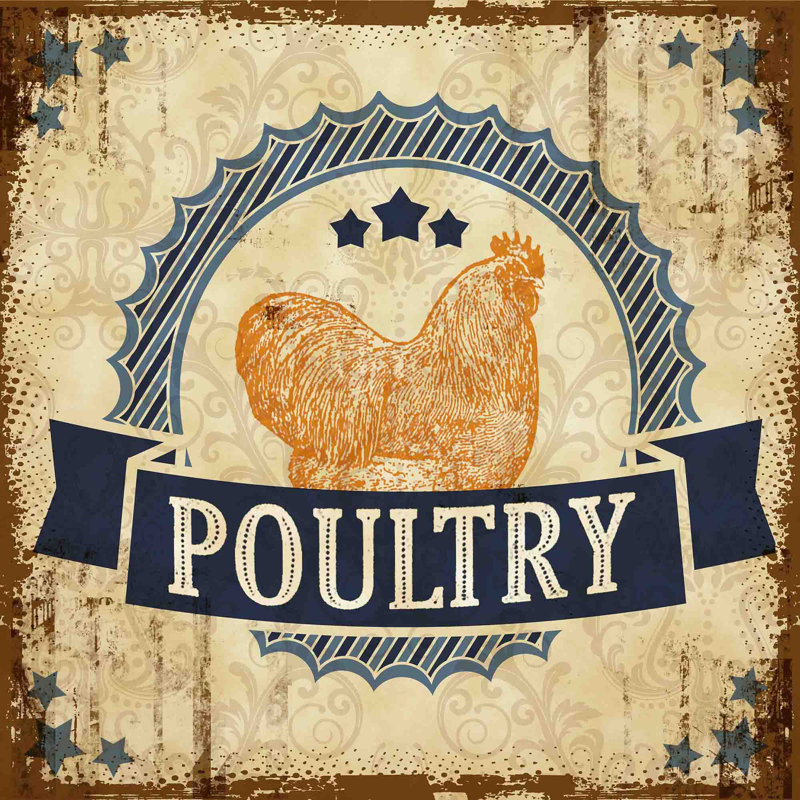 Poultry 2 - Wrapped Canvas Painting, 122cm H x 122cm W