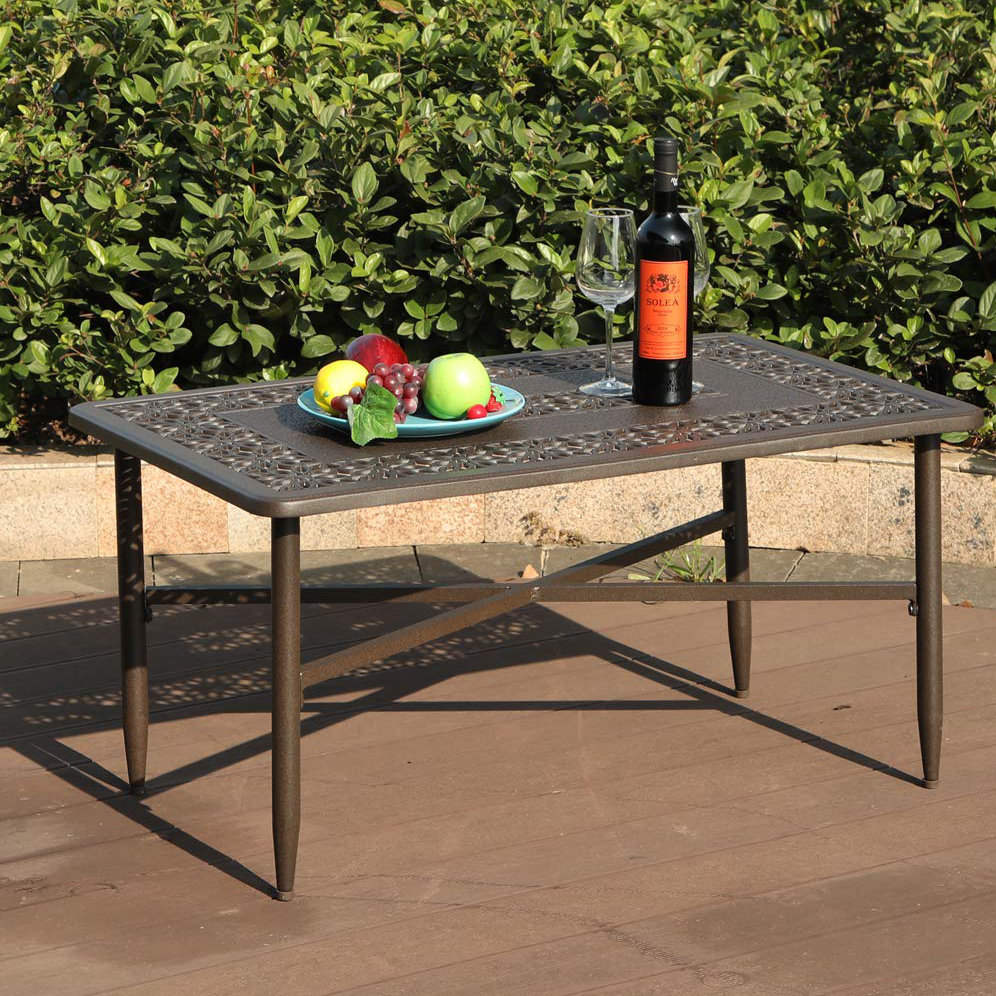 Fleur De Lis Living Carty Cast Aluminum Coffee Table & Reviews | Wayfair