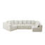 Canapé modulaire en forme de L de 151,6 pouces à assise profonde et modulaire en chenille avec 11 coussins inclinables et incurvés sans assemblage requis-1766369975