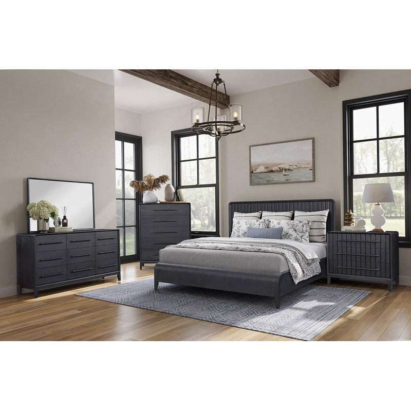 King Waterfall Panel Bed, King