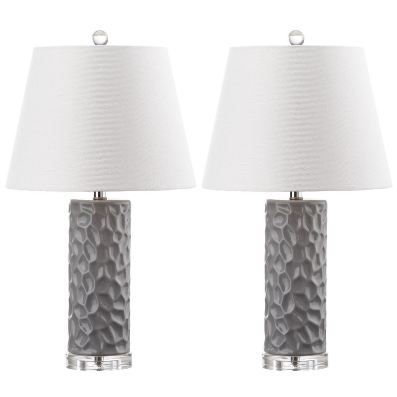Thora Ceramic Table Lamp, Gray