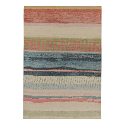 Distressed Homage Hand Knotted Wool Abstract Area Rug
