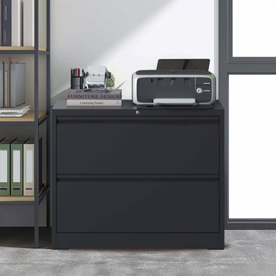 Metal File Cabinet With Two Drawers, Filing Cabinet With Lock, Lockable File Cabinet For Home Office