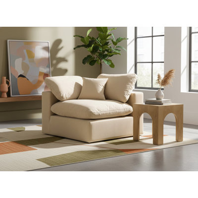 Chaise d'appoint en velours 40 po