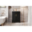 Meuble-lavabo 24 po avec lavabo supérieur, armoire de rangement moderne avec 2 portes à fermeture douce et tablette réglable, structure en bois massif-702840610
