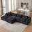 6-Piece Modular Compression Upholstered Boneless Sectional Sofa-1241001224-1235035264