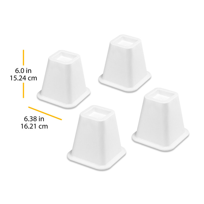 Bed Riser, White