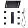 Lima Oil Rubbed Bronze Rainfall and Waterfall Shower System with Wall Mount Thermostatic Control