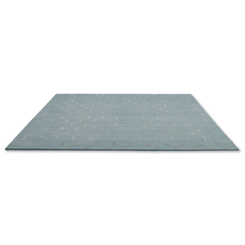 Gio Geometric Area Rug in Blue, Rectangle 8'2" x 11'6"