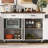 53.5''Farmhouse Kitchen Island With Power Outlet, Kitchen Storage Island With Drop Leaf, Spice Rack And Drawer, Rolling Kitchen Cart On Wheels, For Home, Kitchen And Dining Room, White-9649903