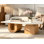 Pamala Wood Veneer Coffee Table Modern