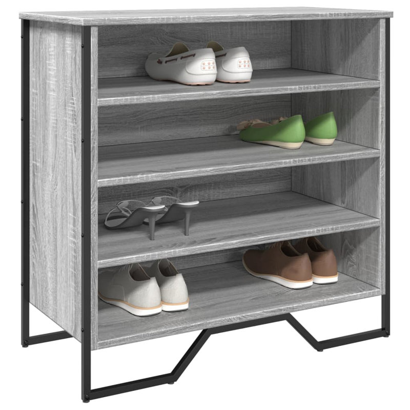 12 Pair Shoe Storage Cabinet, Grey Sonoma